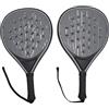 Cryfokt Racchetta da Paddle, Struttura Leggera in ABS Racchetta da Paddle Pro EVA Racchette da per Principianti con 2 Racchette e Borsa per 2 Palline per Famiglie Principianti Sport all'aria