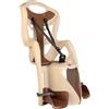 b bellelli Pepe - Seggiolino Bici Posteriore - Attacco Clamp - Si Fissa al Portapacchi - dai 9 Mesi ai 8 Anni - Max 22 kg - Colore Beige-Brown