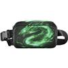 ISAOA Marsupio a tracolla alla moda marsupio con cinturino regolabile Dream Beaming Green Dragon per allenamento, shopping, viaggi, escursionismo