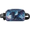 ISAOA Marsupio a tracolla alla moda marsupio con cinghia regolabile Dream Blue Dragon Dream per allenamento, shopping, viaggi, escursionismo