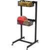 Generico Supporto For Paddle Da Ping Pong Da Pavimento, Espositore For Accessori Da Ping Pong Con Ruote, Può Contenere 6 Racchette E 20 Palline, For Sala Giochi, Bar, Ufficio, Casa