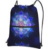 YYHHAOFA Zaino rettangolare con stampa mandala con coulisse e cerniera, leggero, impermeabile, con tasca, per viaggi, sport, yoga