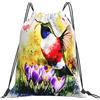 Generic Zaino con Coulisse Hummingbird with Saffron Crocus Florals Sacca da Palestra Leggero Drawstring Backpack Pieghevole Sacchetta Sportiva per Unisex Viaggi Scuola