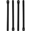 NUSITOU Set 4 Cinghie Regolabili per Pattini a Rotelle e Ghiaccio, Cinturini in PVC Neri con Viti, Lunghezza 250mm, Comoda vestibilità, Accessori per Pattinaggio e Snowboard