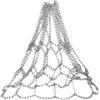 GOXQIT Rete da basket in ferro zincato antiruggine, 2 pezzi, rete in metallo for canestro Per Basket(Silver)