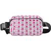 ISAOA Marsupio a tracolla alla moda marsupio con cinghia regolabile Dream Pink Cherry senza cuciture estate per allenamento, shopping, viaggi, escursionismo