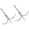 Luxshiny 2 Pezzi Rampino in Acciaio Inossidabile 4 Artigli per Barche e Piante Acquatiche, Portatile e Compatto, per Escursionismo e Pesca Outdoor