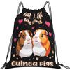 Generic Zaino con Coulisse Guinea Pigs Sacca da Palestra Grande capacità Sacchetta Sportiva Leggero Drawstring Backpack per Spiaggia Unisex Scuola