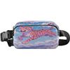 ISAOA Marsupio a tracolla alla moda marsupio con cinturino regolabile Dream Pink Leopard Cloud per allenamento, shopping, viaggi, escursionismo