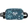 ISAOA Marsupio a tracolla alla moda marsupio con cinturino regolabile Dream bianco blu fiocco fiocchi di neve per allenamento, shopping, viaggi, escursionismo