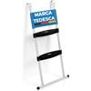 Miganeo Scaletta per trampolino 85 cm + 97 cm scaletta di salita, trampolino da giardino