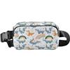 ISAOA Marsupio a tracolla alla moda marsupio con cinturino regolabile Dream Cute Dinosau Rainbow Clouds per allenamento, shopping, viaggi, escursionismo
