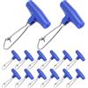 VILLCASE 50pezzi Sinker Slider con Duo Lock Snap in Acciaio Inossidabile per Accessori da Pesca Scorrimento e Resistente per Striper e Acque