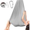 GothicBride Amaca Aerial Yoga, 280 x 150 cm, asciugamano da yoga elastico da appendere, per stretching, fitness, massimo relax fino a 200 kg (grigio)