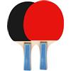 Hidyliu Set di 2 Racchette da Pong e 3 Palline da Pong con Manico Ergonomico in Legno per attività Divertenti in Famiglia, in Palestra e in Giardino