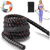 JOTOL Corda Pesante Saltare per Professionale Fitness per Frauen, 0,8KG 280CM Battle Jumping Rope per Costruire Forza, Allenamento Muscolare e Corpo Intero, per Fitness, Boxe, Perdere Peso, Sport