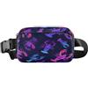 ISAOA Marsupio a tracolla alla moda marsupio con cinturino regolabile Dream Blue Purple Neon Aragosta per allenamento, shopping, viaggi, escursionismo