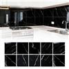 letuxaamz Pannelli Murali 3D Autoadesivi Effetto Pietra Neri, Piastrelle Impermeabili Mattoni, Rivestimento Murale 30x30 Cm In PVC per Studi di Registrazione, Sale Giochi, Casa, Ufficio, 10 Pezzi