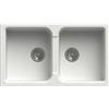 Generic Lavello cucina Romeo bianco 2 vasche 86 x 50 cm Made in Italy