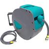 Froadp Avvolgitubo con 1/4 Attacco Rapido, Riavvolgimento Automatico per Tubi d'aria Compressa, Arrotolatore con 180° Rotante Supporto a Parete(20m, Grigio)
