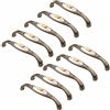 FBSHOP(TM) 10 pomelli in lega di zinco in stile europeo, maniglie per cassetti in ceramica, con fiori floreali, armadietti e cassettiere, con viti