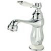 EGTink Rubinetto da bagno Miscelatore per lavabo monocomando in ottone antico rubinetto del lavandino con manico in ceramica rubinetteria da bagno acqua calda e fredda (cromato)