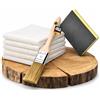 Palatura Kit per la cura del legno, panno olio in cotone, spugna abrasiva K220 e pennello, set professionale per la casa