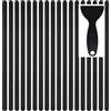 Cocofy Strisce Antiscivolo per Scale | Nastro Antiscivolo Nero Pretagliato, Strisce Antiscivolo XXL (90x3 cm) | Adesivi Antiscivolo per Interni - Confezione da 18