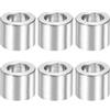 sourcing map 6 distanziali in metallo M12, distanziatori in acciaio inox da 12 mm, diametro interno 12 mm, diametro esterno 20 mm, lunghezza 16 mm, boccola distanziatore non filettata, finitura