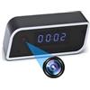 LICAEVEY Orologio con Telecamera WiFi, Telecamera di Sicurezza Wireless per Interni con Obiettivo Grandangolare da 130° e Rilevamento del Movimento, Visione Notturna, 1500 MAh
