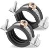 Poppstar 2x Fascette stringitubo in acciaio inox W4 (campo di serraggio 40-43 mm, 1 1/4) con viti prigioniere M8*82 e tasselli
