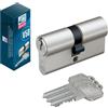 BASI V50 - Cilindro doppio profilato, 35/55 mm, chiusura diversa, cilindro profilato, cilindro per porte d'ingresso di casa, serratura a cilindro con 3 chiavi