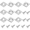 sourcing map 10Pcs 2020 Standard EU T-Slot 7mm Diametro Del Foro Alluminio Estrusione Tappo Terminale 20x20mm Argento per Serbatoio di Pesci, Rack di stoccaggio con Push-in Fastener