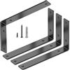 GOFOWRK Confezione da 4 staffe per mensole da 30,5 cm, spessore 5,4 mm, staffe a L nere per mensole con hardware, staffe per mensole in acciaio massiccio resistente per supporto mensole