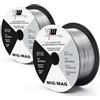 VECTOR WELDING Filo Animato Senza Gas Ø 0,9 mm E71T-GS, 2 Bobine da 1 kg D100/S100, Filo Continuo Universale per Saldatrici MIG/MAG, Compatibile con Saldatura Senza Gas su Acciaio al Carbonio - VECTOR WELDING