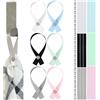 Your Day Mate Appendino senza cucitura per tessuti, 24 pz, 180 x 12 mm, in sei colori, con chiusura a spillo e bottone, passanti per asciugamano da tè, asciugamano da bagno, stoffa, tessuto, accessori da campeggio
