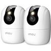 Imou Kit Telecamera WiFi Interno con One-Touch Chiamata 2K+, 4MP Videocamera Sorveglianza con Crociera Automatica, Rilevamento AI Umano/Animali, Visione Notturna a Colori, Modalità Privata, 2,4/5GHz