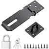 Zydiwo 2 Pezzi Lucchetto Hasp Lock Porta Serratura del Portone Acciaio Inossidabile con Viti di Montaggio per Armadi Delle Porte (Nero 4 Pollici)