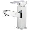 Gyx Rubinetto Bagno Lavabo Con Doccetta Estraibile Moderno Nero Monocomando Ottone Rubinetto Bagno, Regolazione A Caldo E Freddo, Per Miscelatore Lavabo E Rubinetti Per Bidet, Valvola In Ceramica