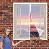 GUOGAI Zanzariera per Finestra 40 x 180 cm Easy to Install Senza Fori Zanzariera Magnetica in Rete Rete Super Fine Lavabile in Lavatrice per Tutte Le Taglie Finestra O Porte, Bianco