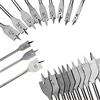 haierr trapani 6-50mm Trapano piatto Set di trapani piatti in acciaio ad alto tenore di carbonio Set di punte per trapano per lavorazione del legno durevoli Set di utensili per lavorazione del legno-40mm