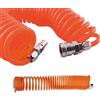 FAST WORLD SHOPPING ® Prolunga aria compressa 5 Mt Aspirale Attacco Rapido Maschio Femmina Tubo Compressore