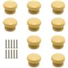 FINELYCR 10 Pezzi Pomelli Cucina, Giallo Pomelli per Cassetti, Diametro 33 mm, Maniglie per Mobili da Cucina a Forma di Fungo, Adatto per Armadi, Scarpiere, Cassetti e Mobili in Legno