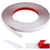 ddckj 12M Modanatura Adesiva per Pareti PVC Strisce Adesive Bianco Striscia Adesiva Muro Decorativa per Porte, Finestre, Cornice Adesiva per Pareti (LARG.: 1 cm, SP.: 3 mm)
