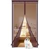 WHXQSH Tenda Zanzariera Magnetica per Porta 75x205cm,Traspirante Chiusura Automatica Zanzariera a Calamita per Porta,Tenda per Porta Anti Zanzare Insetti,Zanzariere per Finestra Balcone Soggiorno,Marrone