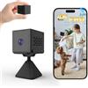 Bextgoo Mini Telecamera Spia Nascosta, 4K HD Telecamera Spia Wifi/Senza Wifi, Spy Cam con Batteria 2000mAh, Visione Notturna e Rilevamento di Movimento, Microcamera Spia per Uso Interno/Esterno