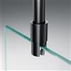 OsmanthBD Barra stabilizzatrice per box doccia da soffitto in acciaio inox 304, lunghezza 564 mm, per vetro da 6-10 mm, nero opaco