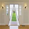 Alyseldy Tenda per porta isolata, magnetica, termica, a chiusura automatica, per la privacy, per tenere le mani libere per patio, cucina, camera da letto, condizionatore d'aria, adatta a porte fino a 91,4 x