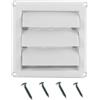 Grasslandy Griglia di ventilazione Ø 100 mm, griglia di ventilazione in plastica, con protezione dagli insetti, griglia di scarico con griglia di protezione dagli agenti atmosferici, lamelle mobili, per griglia