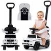 sun baby Macchinina Cavalcabile per Bambini licenza Mercedes Benz G, Macchina a spinta da 12 mesi, licenza, volante sonoro, sedile e ruote in plastica, maniglione di spinta (Bianco)